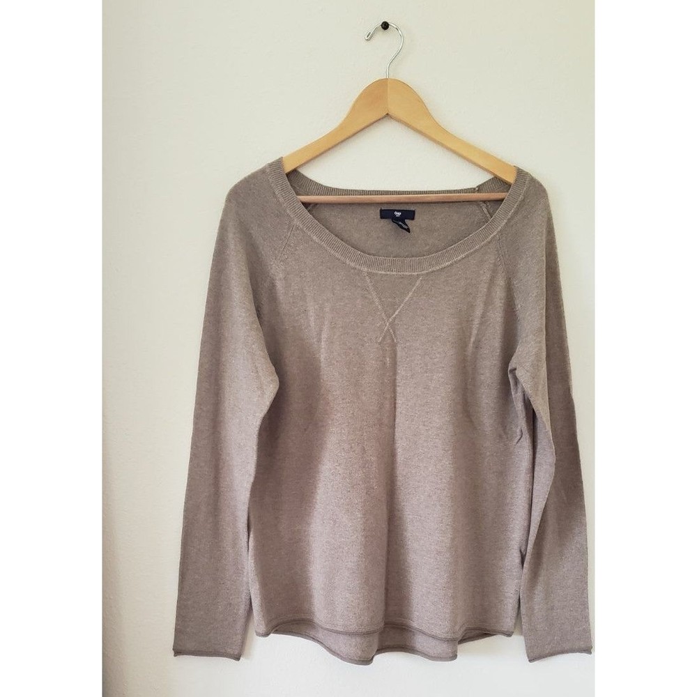 Gap Long Sleeve Women's Sweater Light Brown Size Large